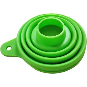 Collapsible Silicone Funnel Food Grade Portable Telescopic Kitchen Funnels for Liquid Powder Transfer Oil Water Bottle Filling thumbnail-3