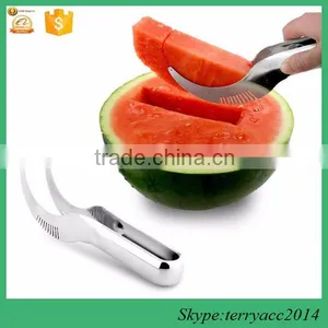 Watermelon Cutter Fruit Divider Cantaloupe Melon Slicer Stainless Steel Kitchen Tool thumbnail-2