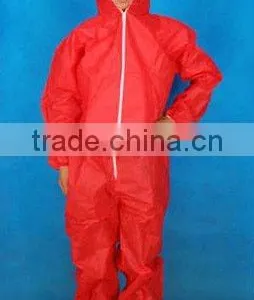 Disposable PP/SMS/PE Coated PP/Microporous Coverall Overall Suit thumbnail-1
