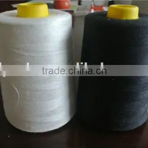 Cone 100% Spun Polyester Pack-thread Raw White Black Wholesale thumbnail-1