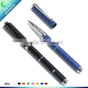Black/Blue Metal Pen With LED Light Multi- Functions Roller Pen thumbnail-2
