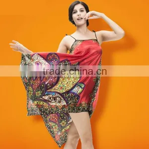 Plus Size Women's Sleepwear Nightgown Silk Blend Nightdress thumbnail-4