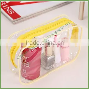 Transparent Custom Cosmetic PVC Plastic Make Up Bag Travel Bag thumbnail-1