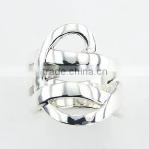 Entwined Intriguing Unique Planet Silver Ring Design thumbnail-1