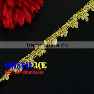 Sequin Bridal Lace Trim for Wedding Garment/Headband thumbnail-5