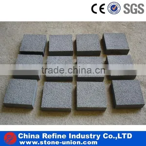 Bush-hammered Finished Grey Basalt Cube thumbnail-1