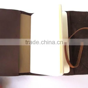 Handmade Vintage Leather Journal /daily Diary / Agenda Notebooks With Ribbon thumbnail-3
