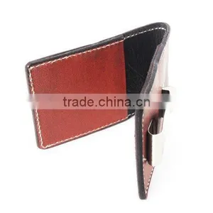 Promotion Handmade Fashion Custom Men's Leather Wallet With Money Clip thumbnail-5