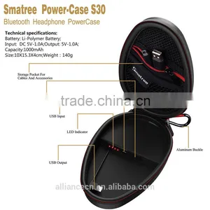Smatree Headphone Power-Case S30 PU Carrying Casde With Power Bank for Beats, Plantronics, Sport Bluetooth Headphones thumbnail-2