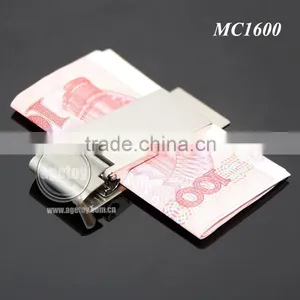 Rectangle Zinc Alloy Cash Clip Slim Pocket Purse Cash Holder Organizer Promotional Blank Stainless Steel Metal Craft Money Clip thumbnail-4