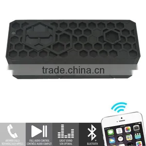 Best Quanlity Channel Honeycomb Portable Bluetooth Speaker Black thumbnail-1