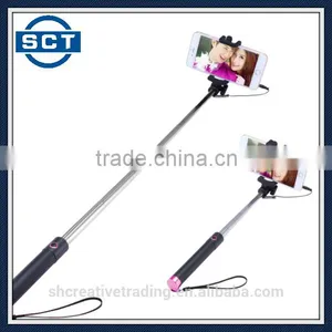 Mini Wire Controlled Extendable Selfie Stick Monopod for IOS & Android Phones thumbnail-3