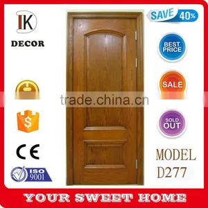 Shopping 2 Panel Oak Veneer Natural Color Wooden Doors Hotel Rooms thumbnail-1