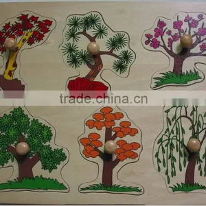2016 Hot Selling Educational Wooden Toys Trees Puzzle thumbnail-1