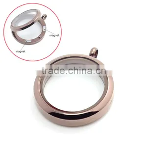 2015 Fashion 20mm/25mm/30mm Round Plain Stainless Steel Photo Glass Memory Floating Charm Locket thumbnail-5