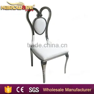 Foshan Wholesale Popular Heart Shape Stainless Steel Dining Chair thumbnail-6