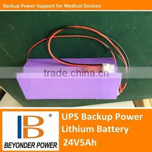 Hangzhou Factory Price Portable Lifepo4 Battery 24V5Ah for UPS Power Supply, Medical Devices thumbnail-1