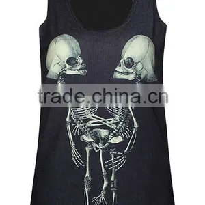 Drop Shipping Black Plain Modern Girls Yoga Gym Tank Tops thumbnail-3