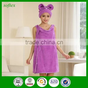 Sexy Sweet Bath Towel Bathrobe Coral Fleece Skirt Towel thumbnail-1