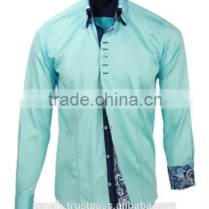 Pure Cotton Triple Collar Mens Dress Shirts thumbnail-1