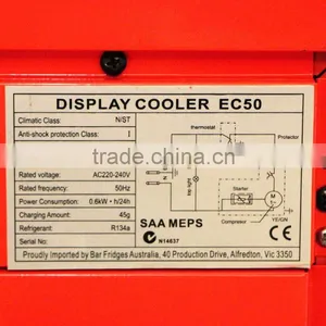 JGA Retro Style 1 Drawer 50L Mini Toolbox Refrigerator , Safe Fridge With 4 Wheels Visi Cooler Refrigerator thumbnail-6