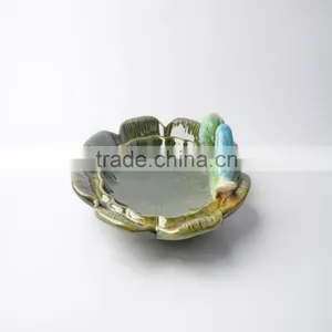 Ceramic Flower Plates With Pigeon Bird thumbnail-2