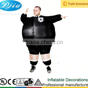 DJ-CO-191 Judger Full Latex Body Suit With Inflatable Breasts Black Full Body Suit thumbnail-1