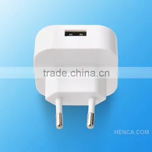 White Color 1 Port Usb Wall Chargers With EU Plug thumbnail-4