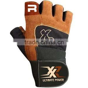 XXR BROWN Weight Lifting Gloves Strengthen Training Fitness Gym Exercise Workout thumbnail-1