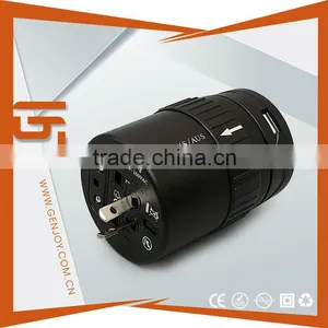 ALL IN ONE ROTATABLE International 5v 12v Usb Travel Adaptor With 2 Usb Port thumbnail-5