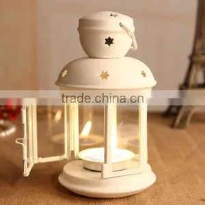 Zakka Iron Candle Holder European Star Ornaments Hanging Wrought Iron Lantern thumbnail-3