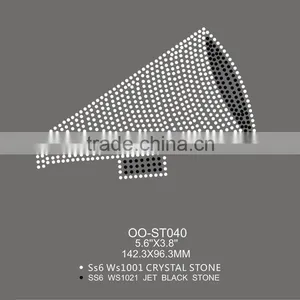 Bling Bling Crystal Cheerleader Design Circle Stickers thumbnail-1