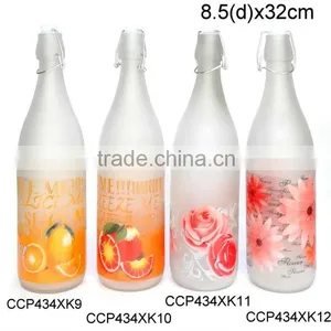 CCP434XK9 Frosted Glass Milk Bottle Printed With Decal thumbnail-1