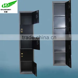 New Design High End Office Furniture, RFID LOCK 5 Tier Black Metal Locker Cabinet Quality Choice thumbnail-5