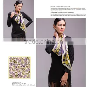 100% Silk 12mm GGT Big Square 130*130cm Spring Turban thumbnail-5