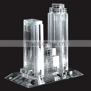 Clear Crystal Modern Buildings Models for Table Centerpieces thumbnail-1