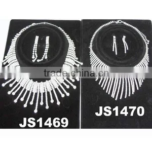 2014 Pakistani Rhinestone Necklace Earring Set Bridal Jewelry Set thumbnail-1