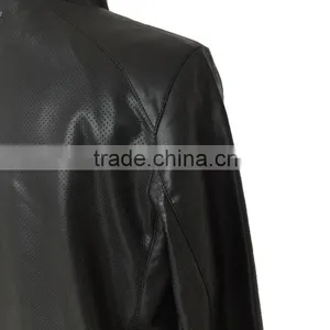 Fashion Outdoor Sport Entleman Varsity Softshell Down Leather Jacket thumbnail-6