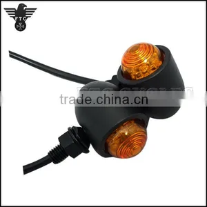 Amber Lens Aluminum Harley Custom Bike LED Indicator Turn Signals Quality Choice thumbnail-1