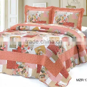 Polyester Patchwork Bedding Sets MZR178 Orange , MZR178 Pink thumbnail-1