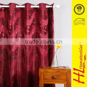 HLHT Exporting Standard High-grade Jacquard Polyester Curtain Price thumbnail-1