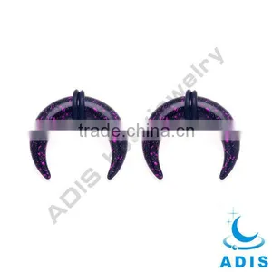 Newest Fashion O-ring Black Acrylic Body Piercing Buffalo Horn Jewelry thumbnail-2