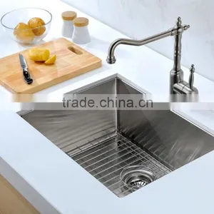Apartment Size Kitchen Sinks Handmade Stainless Steel Single Bowl Bar Sink thumbnail-2