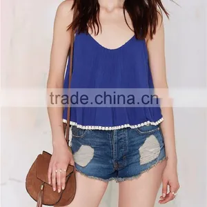 Hot Girl Fashion Double Layer Spaghetti Strap Short Cami Tops One Piece Camisole SYA15387 thumbnail-1