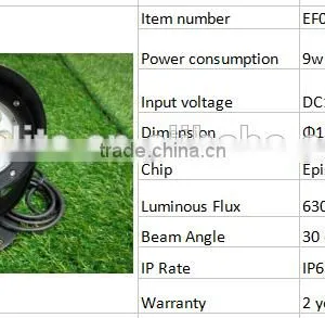 2016 Landscaping Light 24v IP65 Black 9W Outdoor Mini Garden Light thumbnail-2