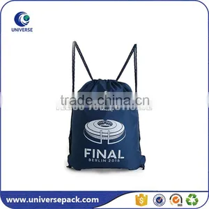 Blue String Backpack Bag With Custom Silk-screen thumbnail-1