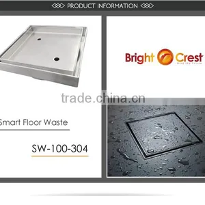 Hotel Used Stainless Steel Bathroom Smart Floor Waste thumbnail-6