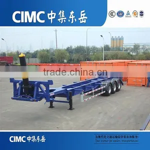 CIMC Low Price Wharf Skeleton Hydraulic Pumping Dump Truck Trailer thumbnail-4