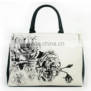 Wholesaler Heavy Duty Canvas Tote Crochet Bag With Art Printing thumbnail-4