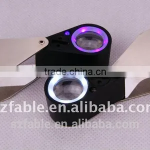 Two Colors of UV Light and White Light Jewelry Loupe With Magnification of 10X thumbnail-1